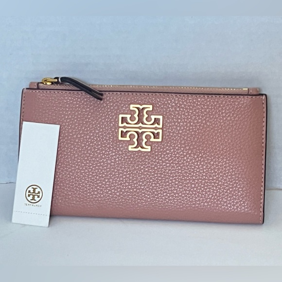 Tory Burch Handbags - Tory Burch Women's Britten Slim Envelope Wallet Pink Moon